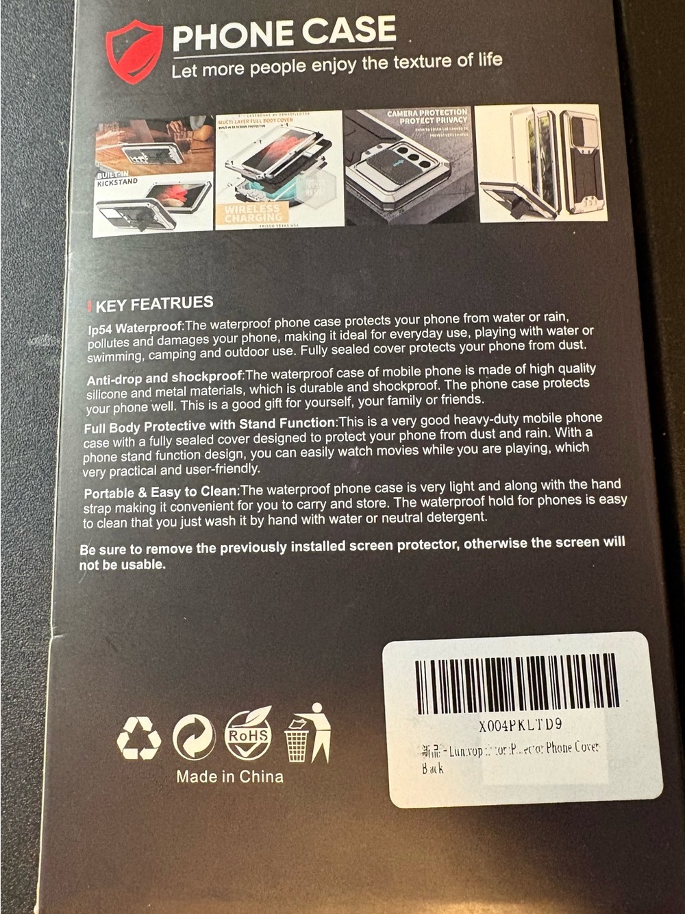 Phone Case Rugged Protective Case - Red - Picture 3 of 4